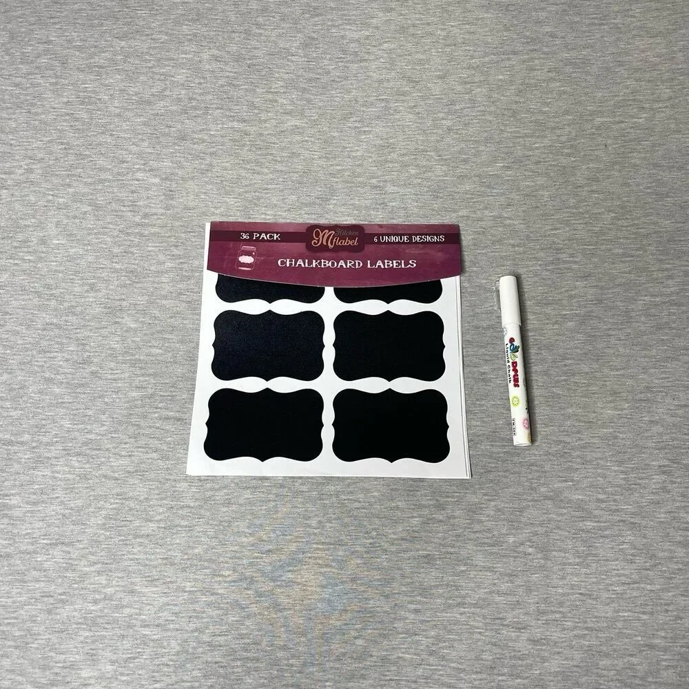 Kitchen Mflable Chalkboard 21 Sticker Labels with Chalk Marker Set